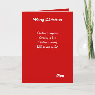 Son Christmas greeting cards Feiertagskarte