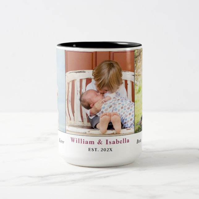 Son & Daughter Day Mug – Love & Family Gift Zweifarbige Tasse (Mittel)
