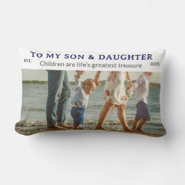 Son & Daughter Personalized Throw Pillow Gift Lendenkissen