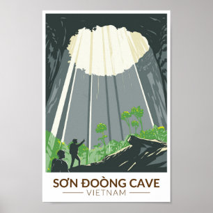 Son Doong Cave Vietnam Reisen Vintag Poster