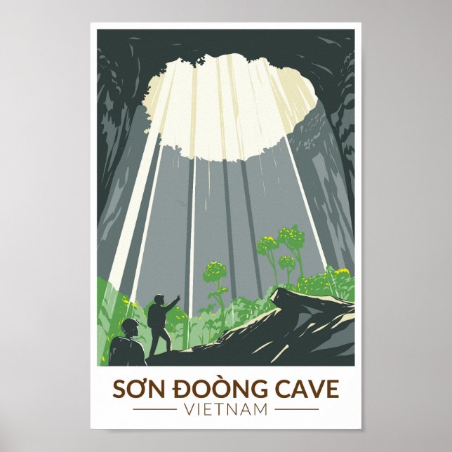 Son Doong Cave Vietnam Reisen Vintag Poster (Vorne)