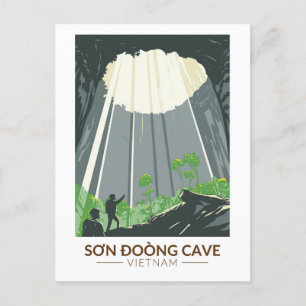 Son Doong Cave Vietnam Reisen Vintag Postkarte