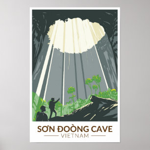 Son Doong Höhle Vietnam Reise Kunst Vintage Poster