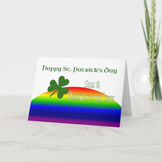 Son & Ehefrau Happy St. Patrick's Day Karte (Vorderseite)