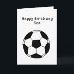 Son Football Geburtstagskarte Karte<br><div class="desc">Holen Sie sich Ihre Hand,  gezeichnet und Computer verändert Fußball-Karte Design</div>
