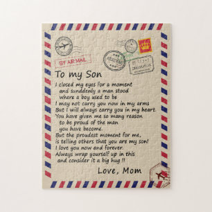 Son-Geschenk Brief an meine Sohn Liebe aus der Ma Puzzle