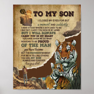 Son-Geschenke  Brief an meine Sohn-Liebe vom Vater Poster