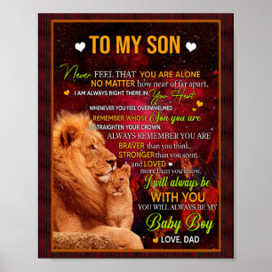 Son Gifts Brief an meine Sohn Liebe aus Vater Poster