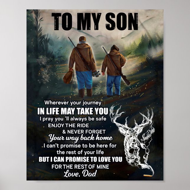 Son Gifts | Brief an meine Sohn Liebe aus Vater Poster (Vorne)