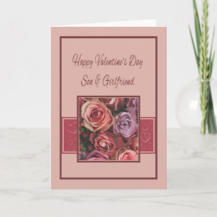 Son & Girlfriend Valentine's Day Rose Feiertagskarte