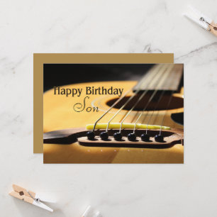 Son Happy Birthday Acoustic Gitarre Karte