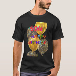 Son- Happy Birthday- Kinderballoons - Personalisie T-Shirt