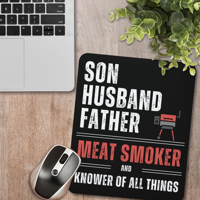 Son Husband Vater Meat Smoker & Knower von allen Mousepad (Unleash your carnivorous spirit! Get our exclusive mouse pad now! #CarnivoreLife)