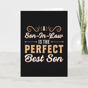 Son in Law Son Beste Familiengeschenke Idee Karte