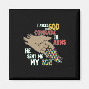 Son Kid Autistic Puzzle Piece Cool Autismus Awaren Magnet