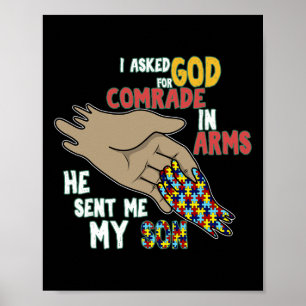 Son Kid Autistic Puzzle Piece Cool Autismus Awaren Poster