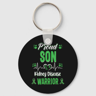Son Kidney Disease Warrior Awareness Ribbon Green Schlüsselanhänger