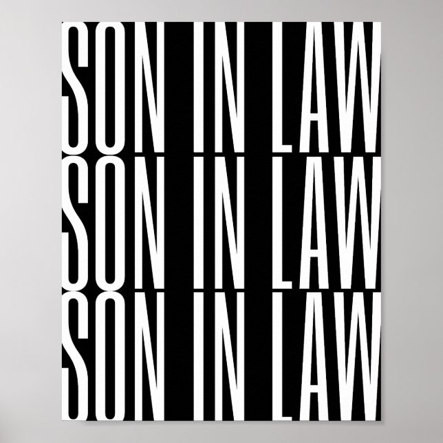 Son law gift Black background Cooles Design Kunst Poster (Vorne)