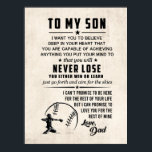 Son Motivierend Poster Gift - To My Son Poster<br><div class="desc">Ich Woll dir tief in deinem Herzen zu glauben,  dass du alles erreichen kannst,  woran du dich Gedanken gemacht hast. Dass du dich nie verlieren wirst,  weder gewinnen noch lernen.</div>