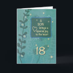 Son Religious 18. Geburtstag Green Hand Drawn Look Karte<br><div class="desc">Teilen Sie Ihre Liebe und Ihre Wertschätzung für Ihren Sohn,  während er seinen 18. Geburtstag feiert. Gib ihm diese Karte,  die eine Botschaft des Segens und der großen Liebe bringt.</div>