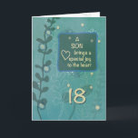 Son Religious 18. Geburtstag Green Hand Drawn Look Karte<br><div class="desc">Teilen Sie Ihre Liebe und Ihre Wertschätzung für Ihren Sohn,  während er seinen 18. Geburtstag feiert. Gib ihm diese Karte,  die eine Botschaft des Segens und der großen Liebe bringt.</div>