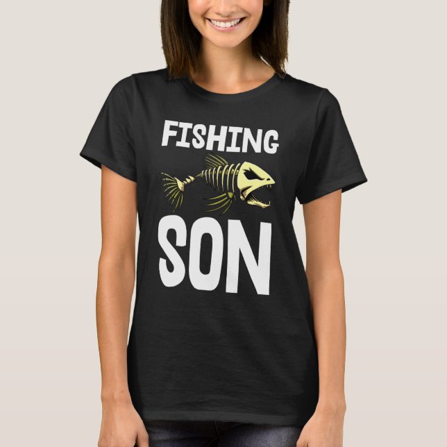 Son S Skeleton Knochen T-Shirts scharfe Zähne (Vorderseite)