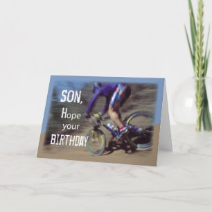 Son Sports Mountain Bike Geburtstag Karte
