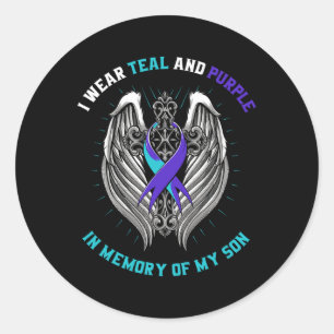Son Suicide Awareness Shirt Grafische Prävention I Runder Aufkleber