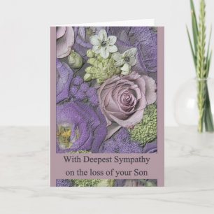 son Sympathy Card mit Rose Karte