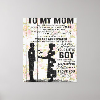 Son to Mama Geschenk für Mama, Mama Geburtstag Ges Leinwanddruck
