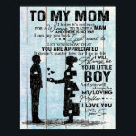 Son to Mama Geschenk, personalisieren Sie den Brie Poster<br><div class="desc">Son to Mama Geschenk,  personalisieren Sie den Brief an meine Mama Geschenk</div>