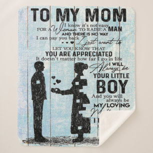 Son to Mama Geschenk, personalisieren Sie den Brie Sherpadecke