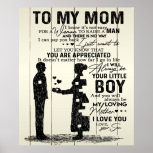 Son to Mama Vertikal Poster   Liebliches Geschenk