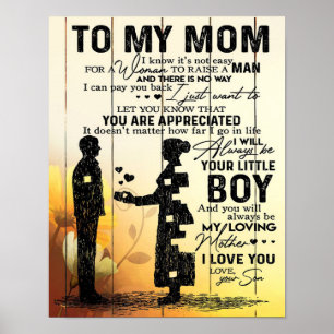 Son to my Mama Gegenwart   Niedliches Geschenk für Poster