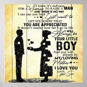 Son to my Mama Gift, Best Gift for Mama, Poster