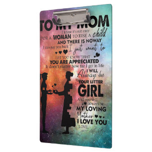 Son to my Mama Gift   Lovely Letter of Mama Klemmbrett