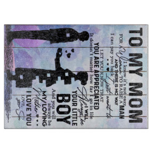 Son to my Mama Gift   Schönes Weihnachtsgeschenk Schneidebrett