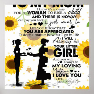 Son to my Mama Gift Zur Mama schöner Brief Poster