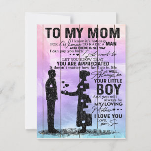 Son to my Mama Letter, Mutter Geburtstagsgeschenk Einladung