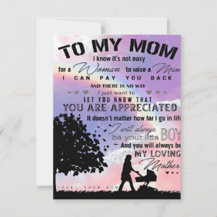 Son to my Mama Letter Neue Zuhause vorhanden Einladung