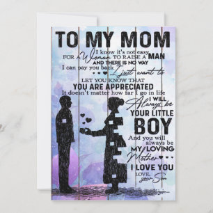 Son to My Mom Gift Lovely Holiday Gift Feiertagskarte