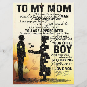 Son to My Mom Present Cute Gift   for Mommy Menükarte