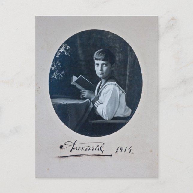 Son tsar - ALEXIS Romanov von Russland #089 Postkarte (Vorderseite)