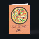 Son Tween Teen Pizza Birthday Karte<br><div class="desc">Lach auf das Gesicht deines Sohnes an seinem besonderen Tag,  indem du ihm diese lustige Pizzakarte gibst,  um ihn zum Geburtstag zu begrüßen. Lass ihm wissen,  dass du ihn zu Pizzen Liebe!</div>