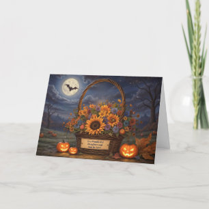 Son und Tochter im Gesetz glücklich Halloween Karte