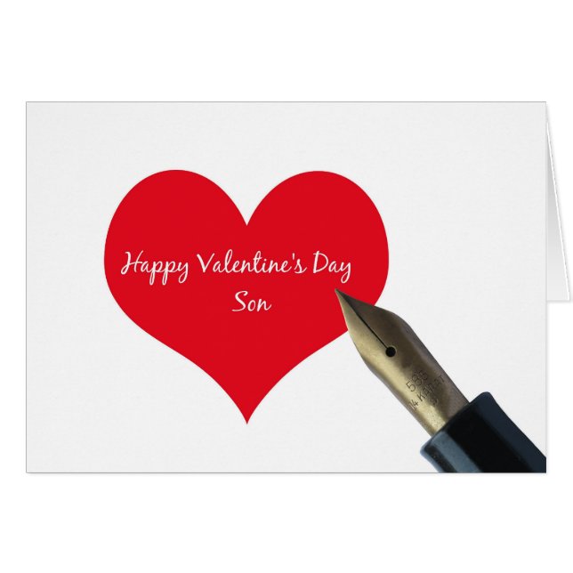 Son Valentine's Card (Vorderseite (Horizontal))