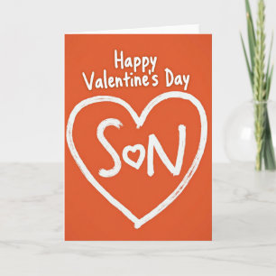 Son Valentins Pinselstrich-Karte Karte