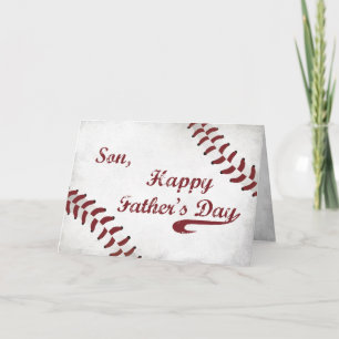 Son Vatertag Große Grunge Baseball, Sport Karte