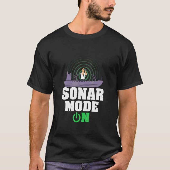 Sonar-Modus für Meeresbiologie-Wissenschaftler T-Shirt (Vorderseite)