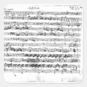 Sonate Premiere für Geige und Cembalo Quadratischer Aufkleber